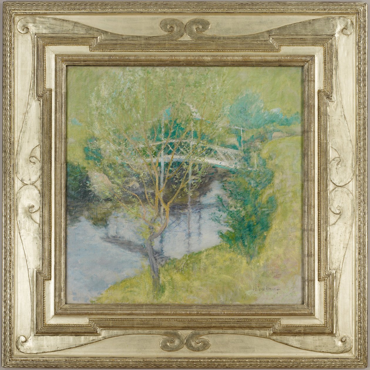 De witte brug door John Henry Twachtman