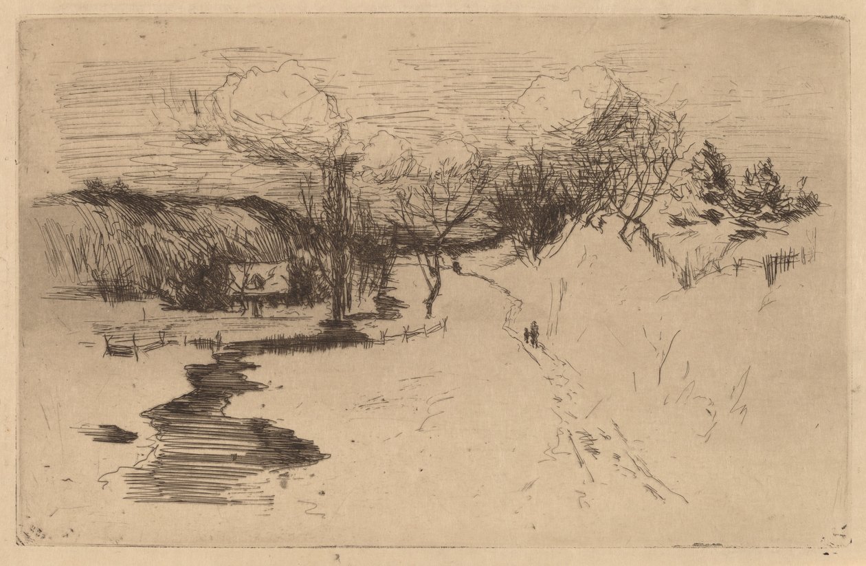 Winter, Avondale door John Henry Twachtman