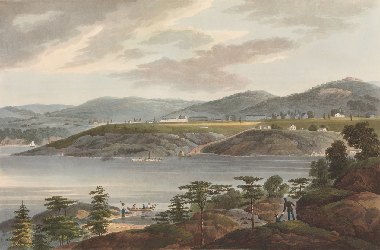 West Point nr. 16 van The Hudson River Portfolio, 1825 door John Hill