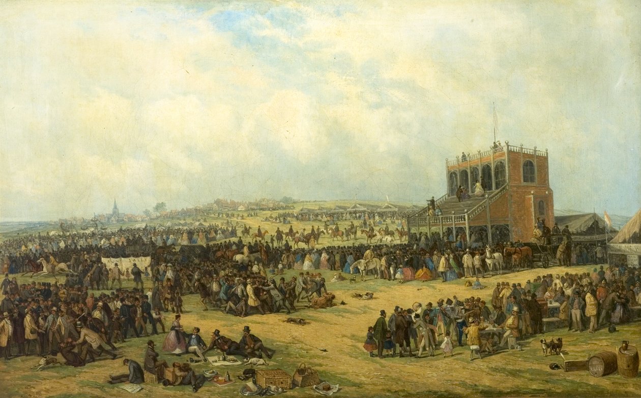 Voor de race (Nottingham Races), 1865 door John Holland