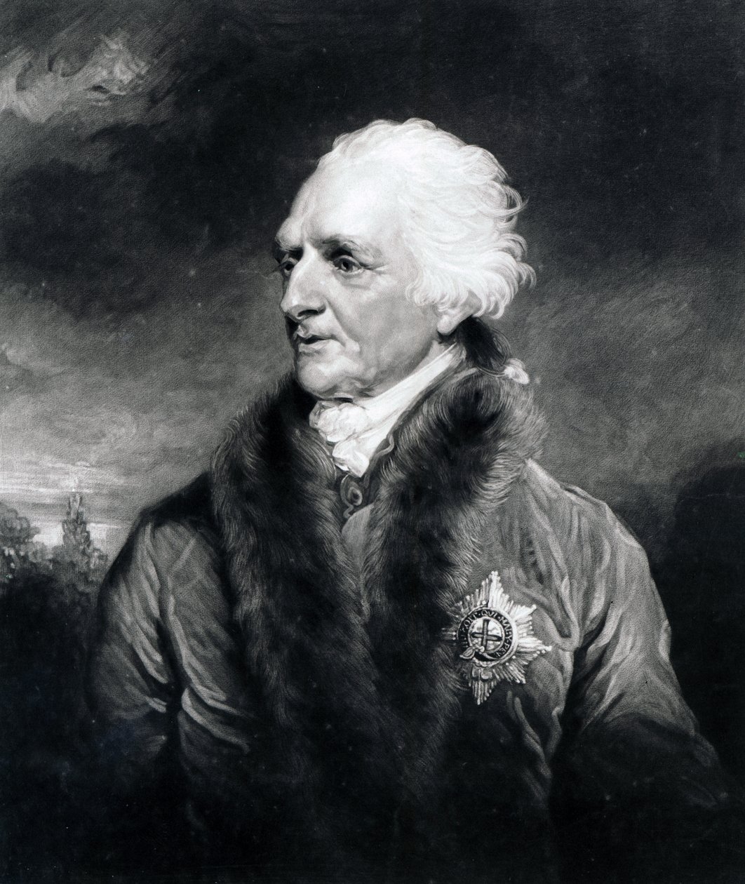 Augustus Henry Fitzroy, 3e hertog van Grafton, gegraveerd door C. Turner door John Hoppner