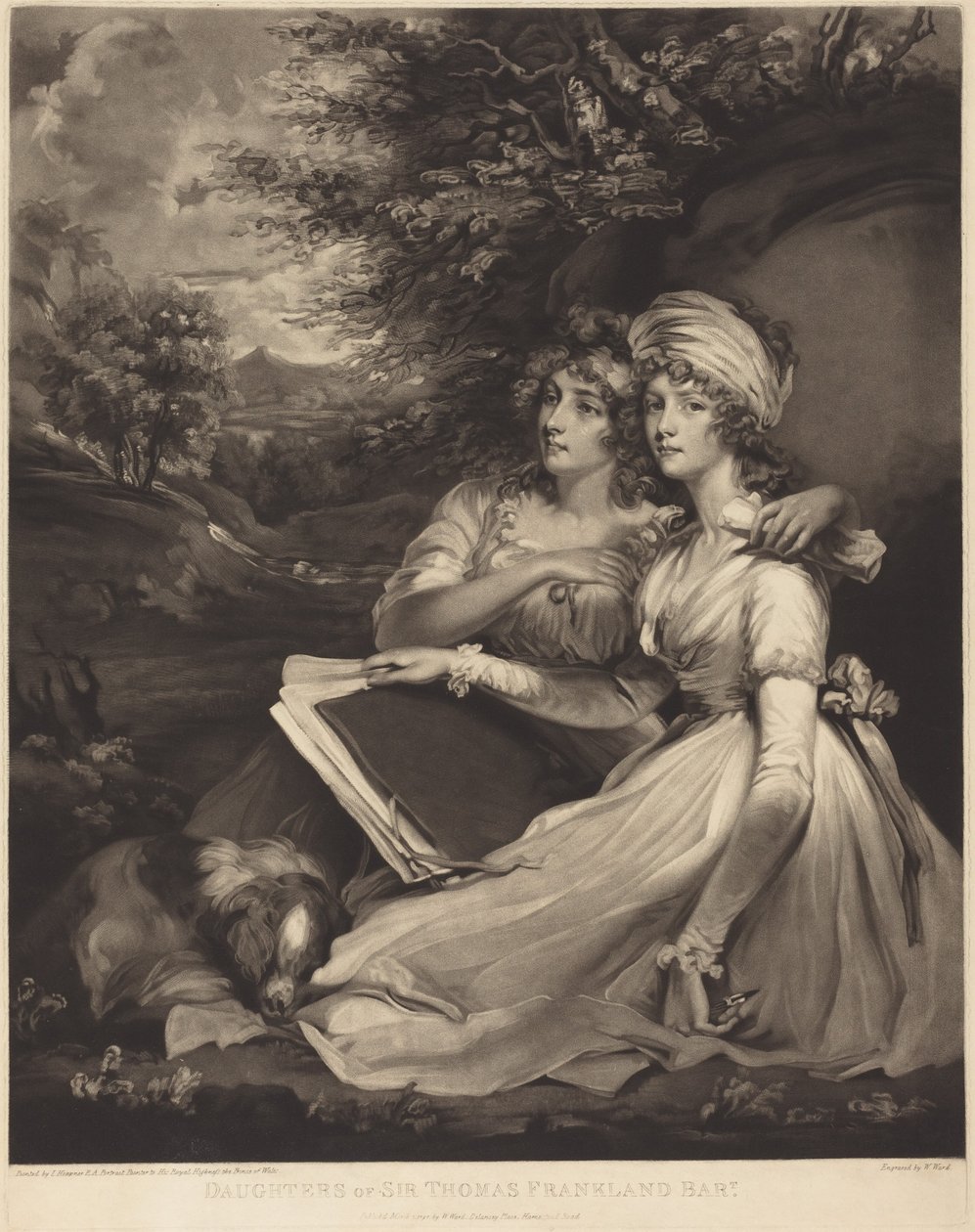 Dochters van Sir Thomas Frankland, baronet (De zusters) door John Hoppner