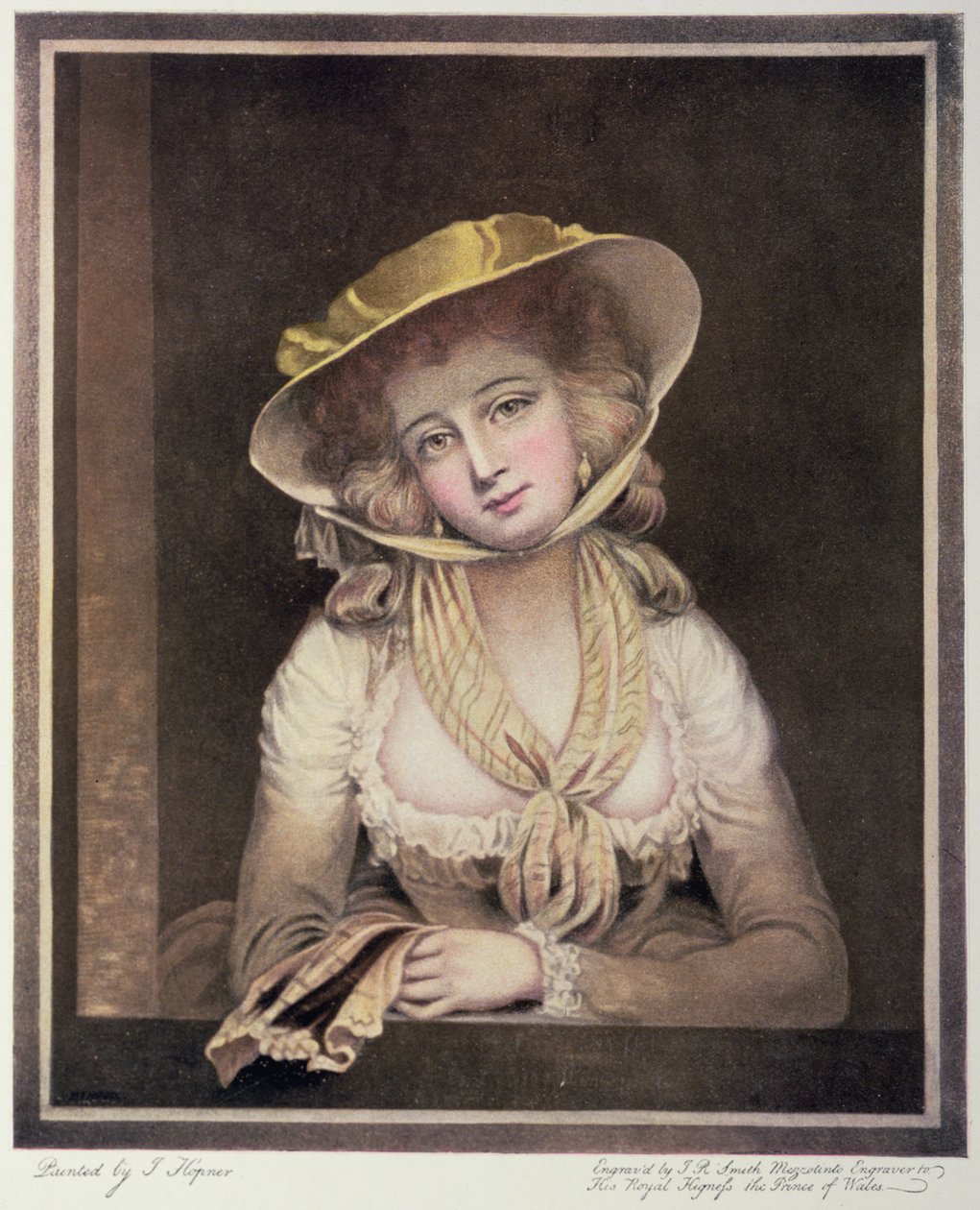 Portret van Sophia Western, gegraveerd door J.R. Smith, 18e eeuw door John Hoppner