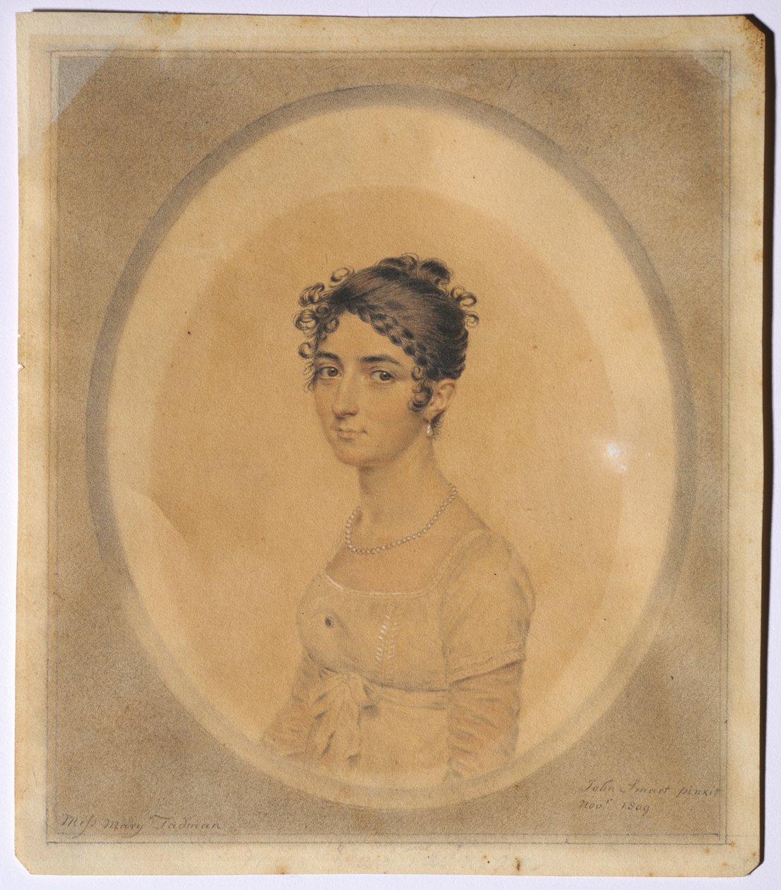Portret van Miss Mary Tadman, 1809 door John I. smart