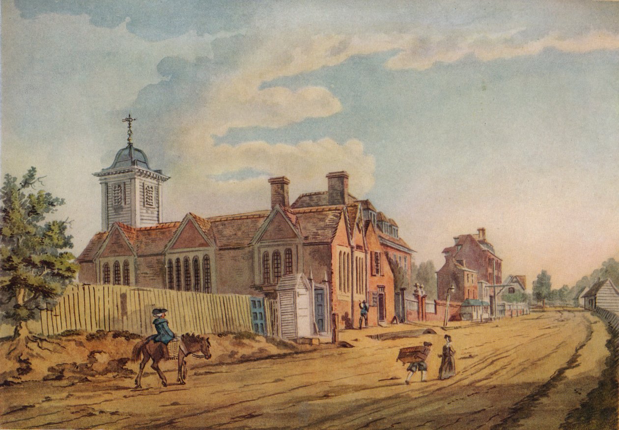 De oude kapel, Kentish Town, ca. 1770, 1925 door John Inigo Richards