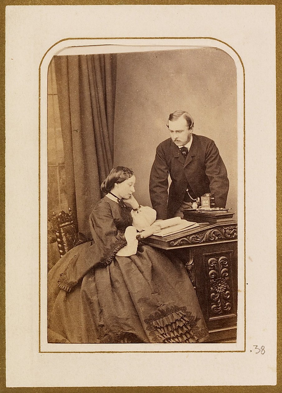 Prins en prinses Louis van Hessen door John Jabez Edwin Mayall