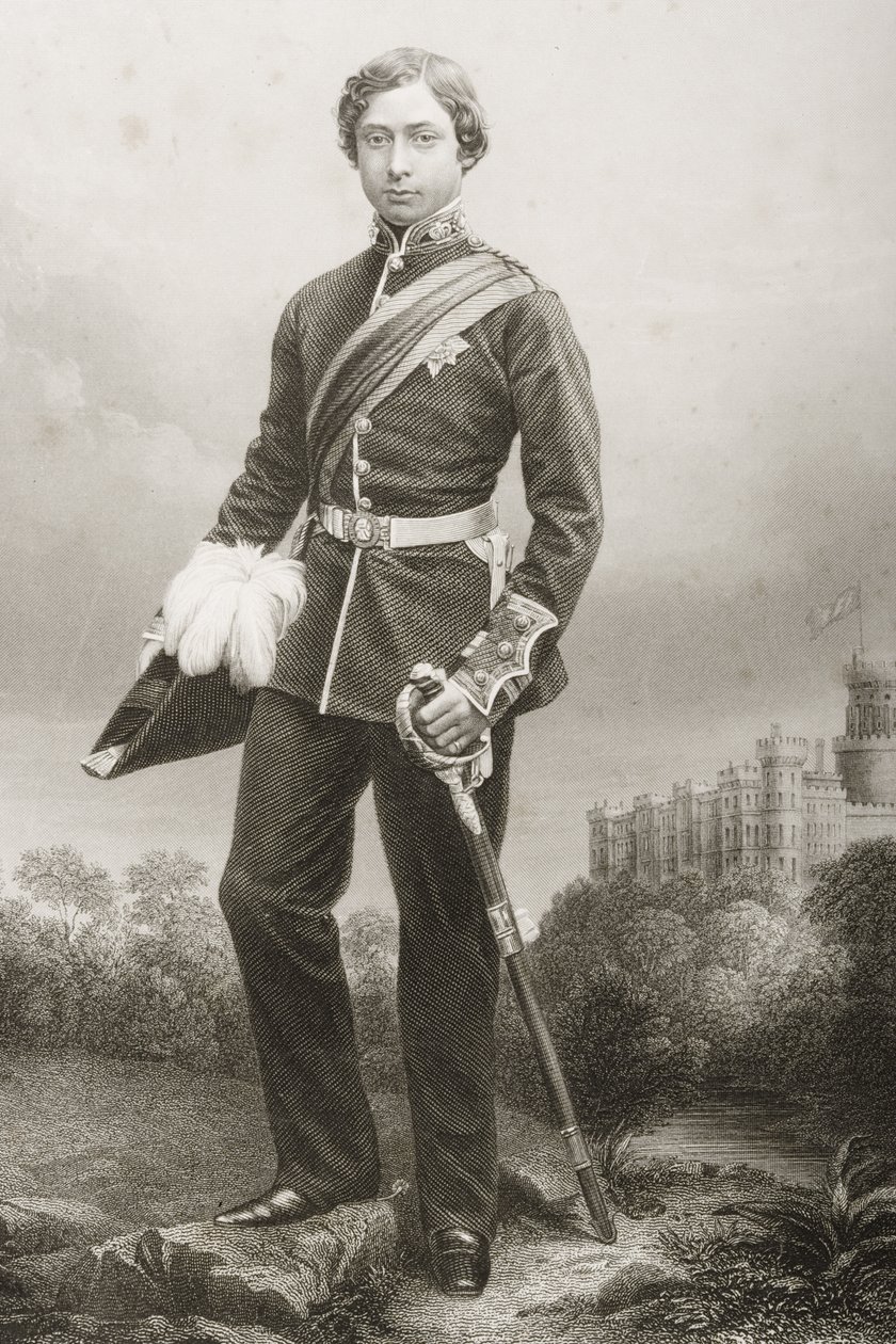 Albert Edward (1841-1910) gegraveerd door D.J. Pound van een foto, uit 