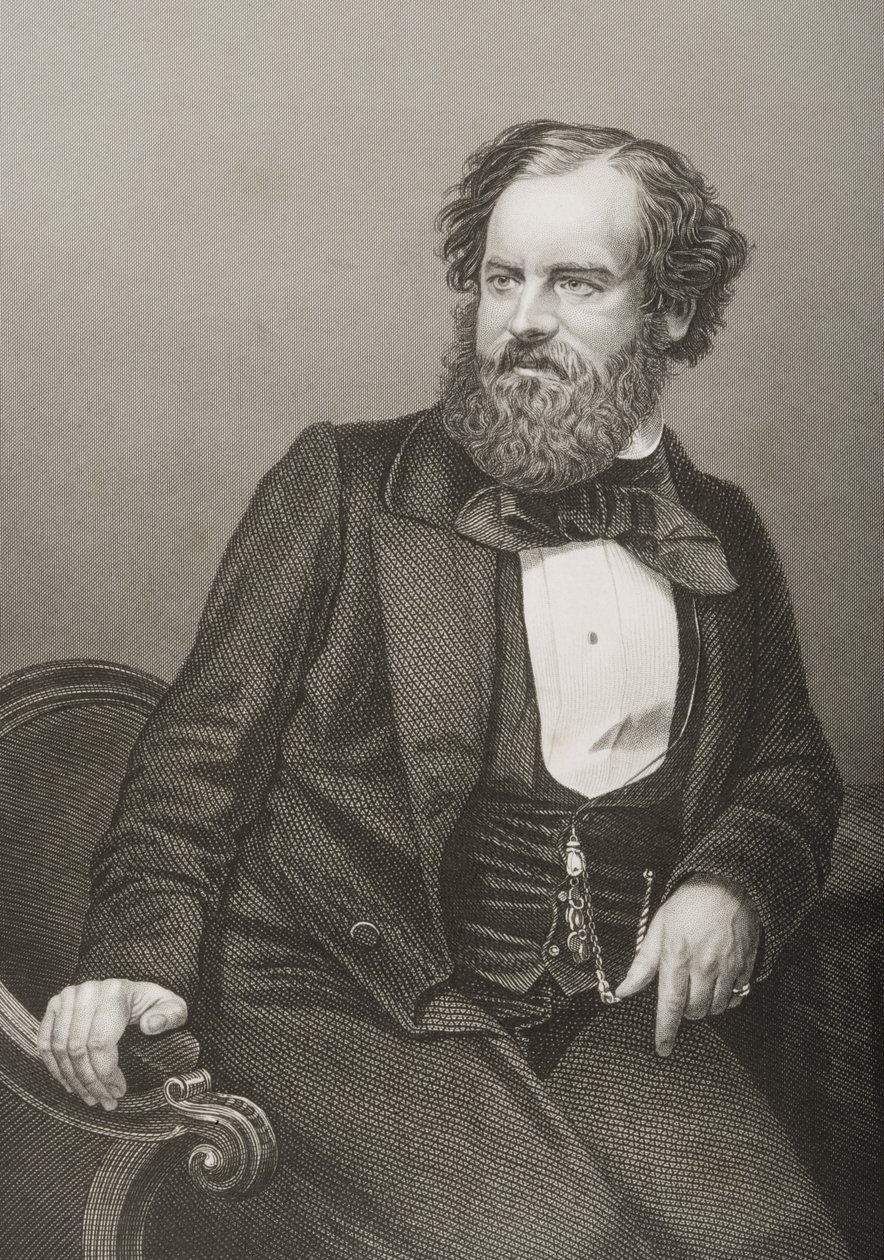 Albert Smith (1816-60) gegraveerd door D.J. Pound van een foto, uit 