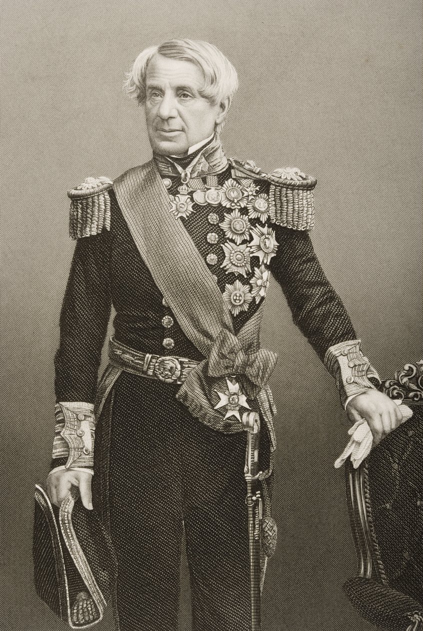 Edmund Lyons (1790-1858) gegraveerd door D.J. Pound van een foto, uit 