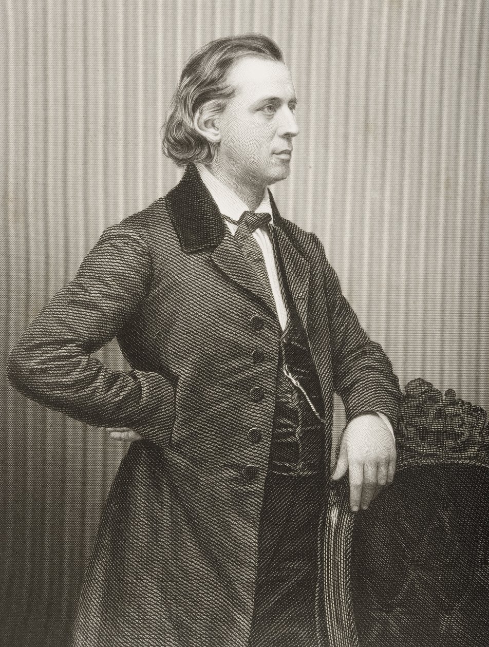 Henry Ward Beecher (1813-1887) gegraveerd door D.J. Pound van een foto, uit 