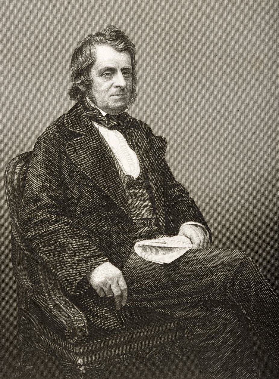 John Arthur Roebuck (1801-79) gegraveerd door D.J. Pound van een foto, uit 