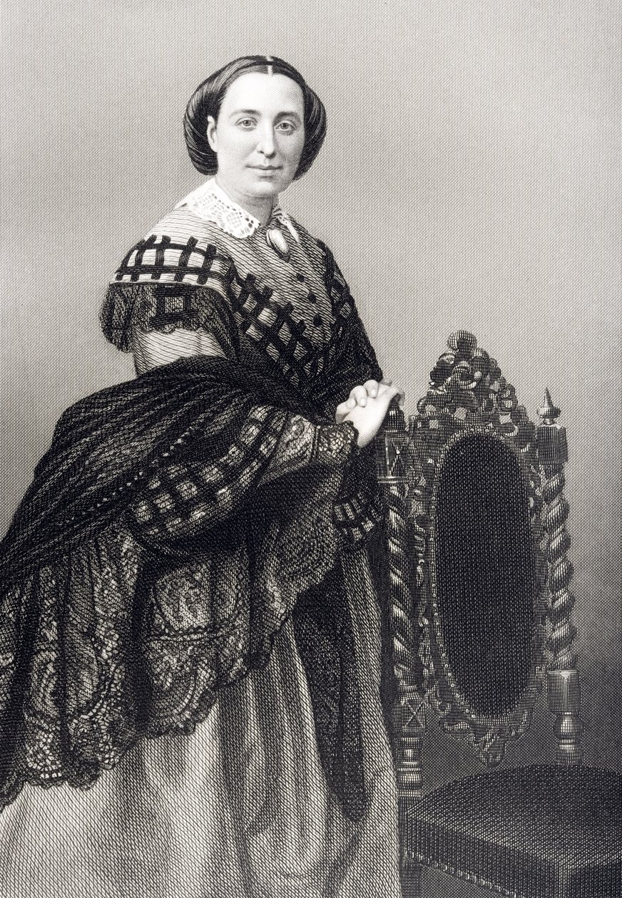 Madame Rosino Penco (1823-94), gegraveerd door D.J. Pound van een foto, uit 