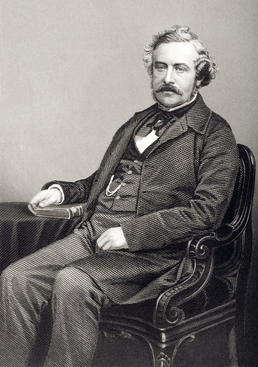 Martin Farquhar Tupper (1810-89) gegraveerd door D.J. Pound van een foto, uit 