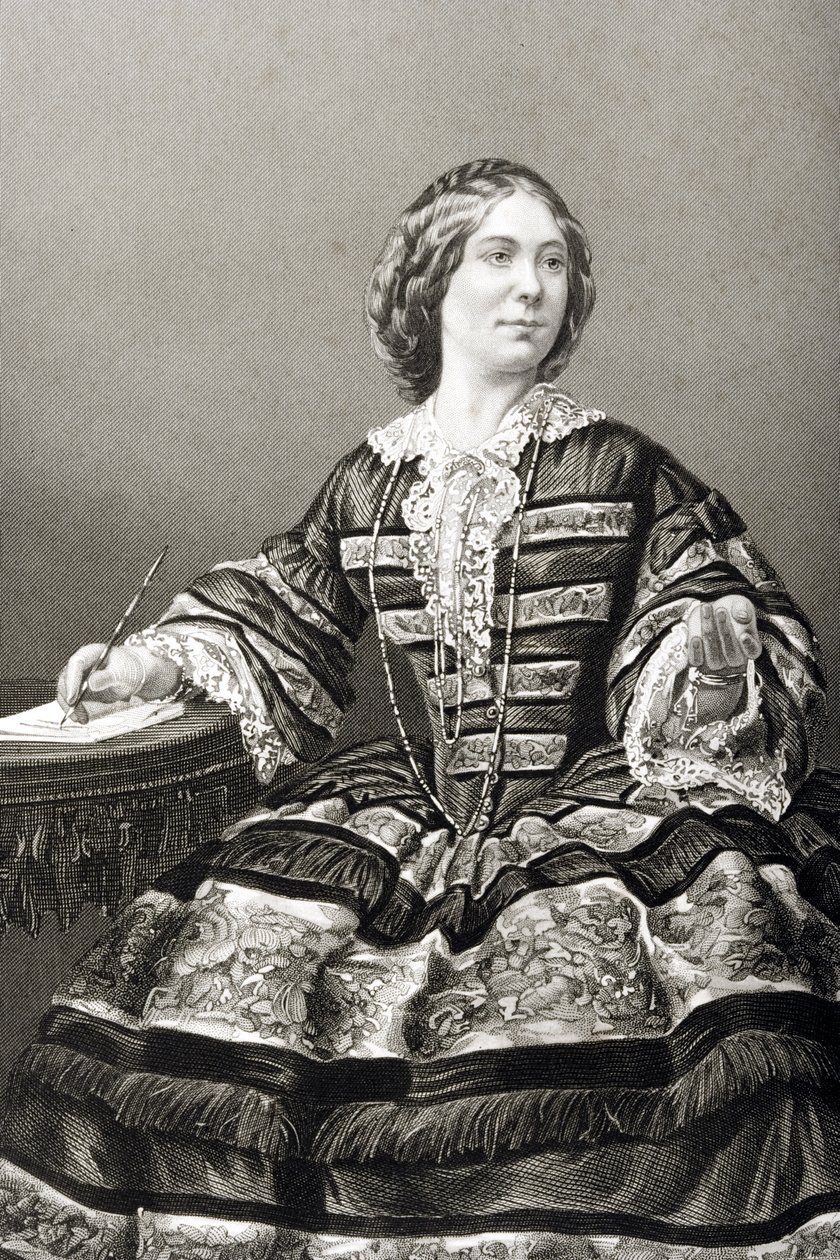 Miss Amy Sedgwick gegraveerd door D.J. Pound van een foto, uit 