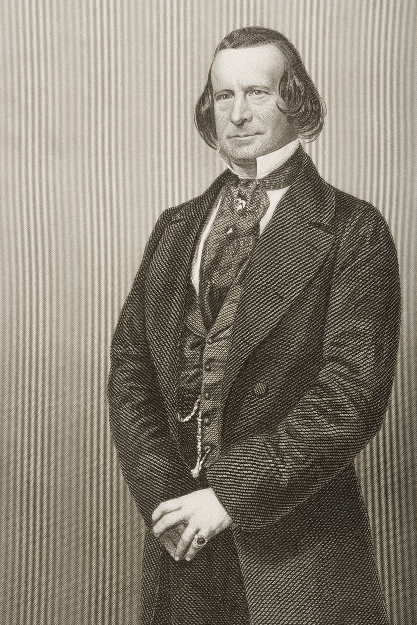Samuel Phelps, gegraveerd door D.J. Pound van een foto, uit 