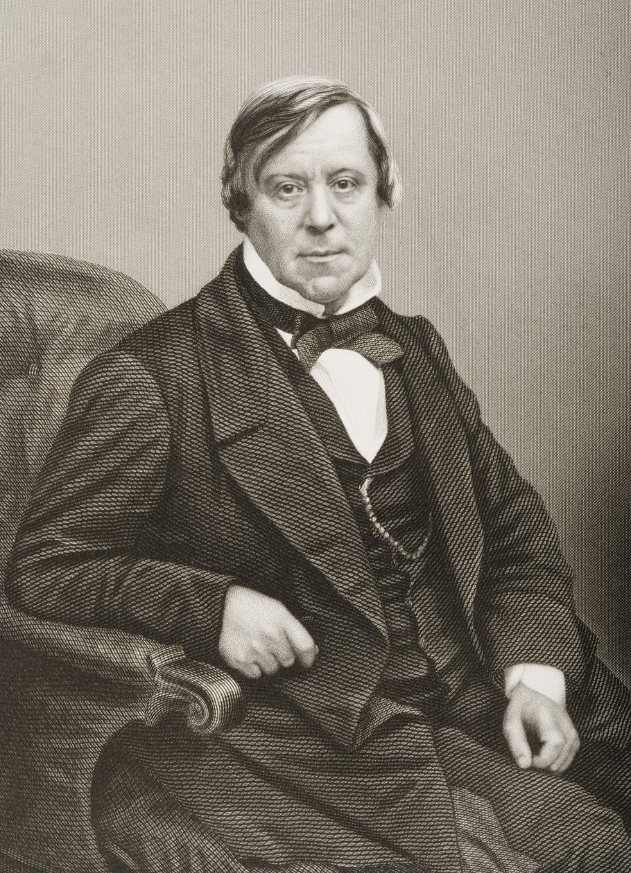 William Scholefield (1809-67) gegraveerd door D.J. Pound van een foto, uit 
