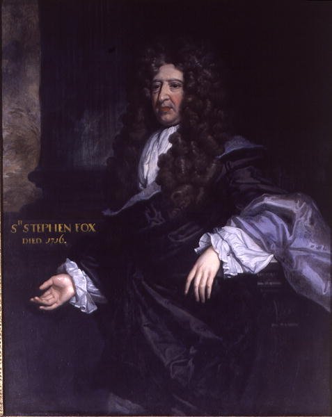 Sir Stephen Fox (1627-1716) Paymaster General door John James Bakker
