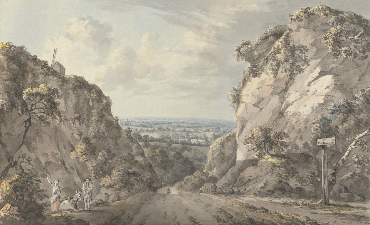 De Weg naar East Grinstead door John James Barralet