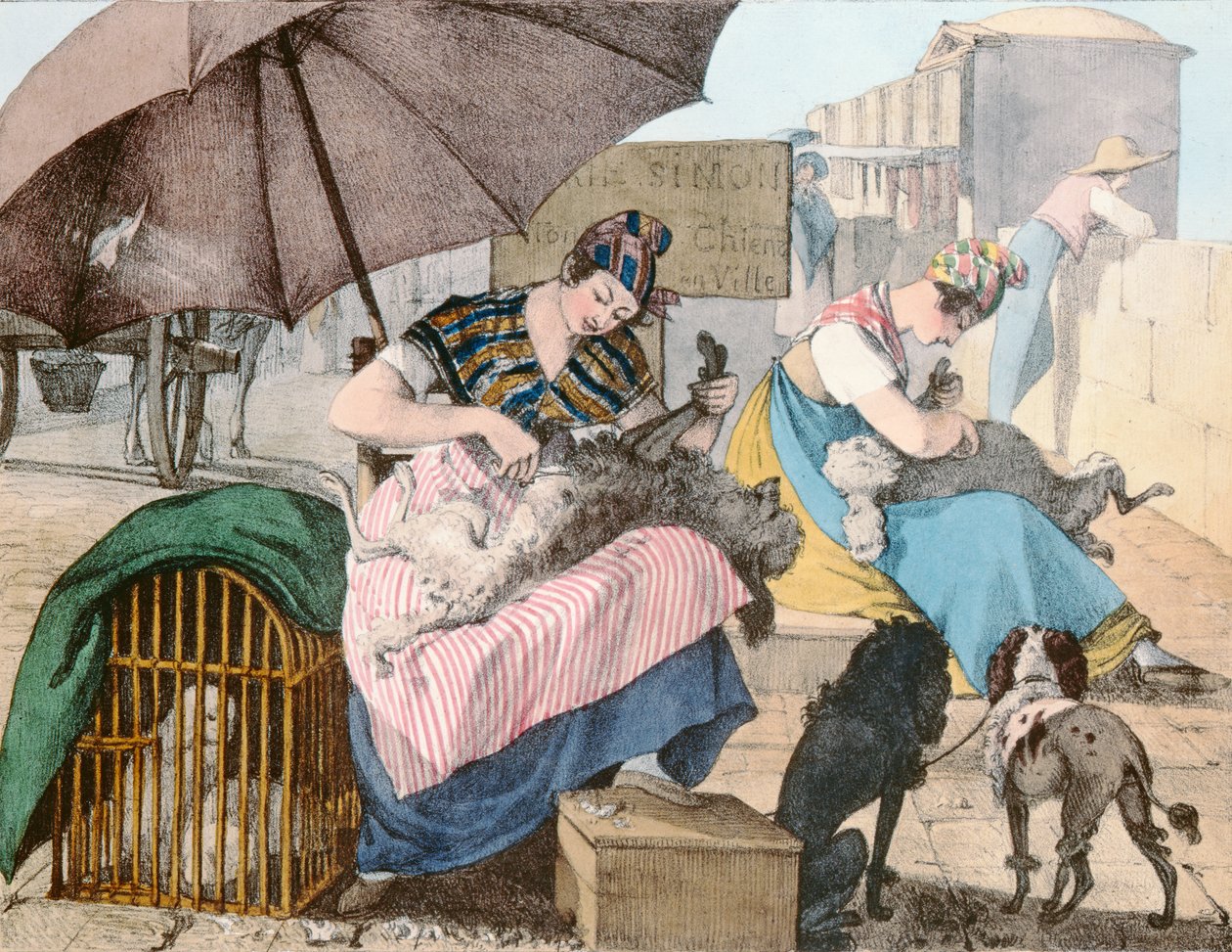 De hondentrimmers, 1820 door John James Chalon