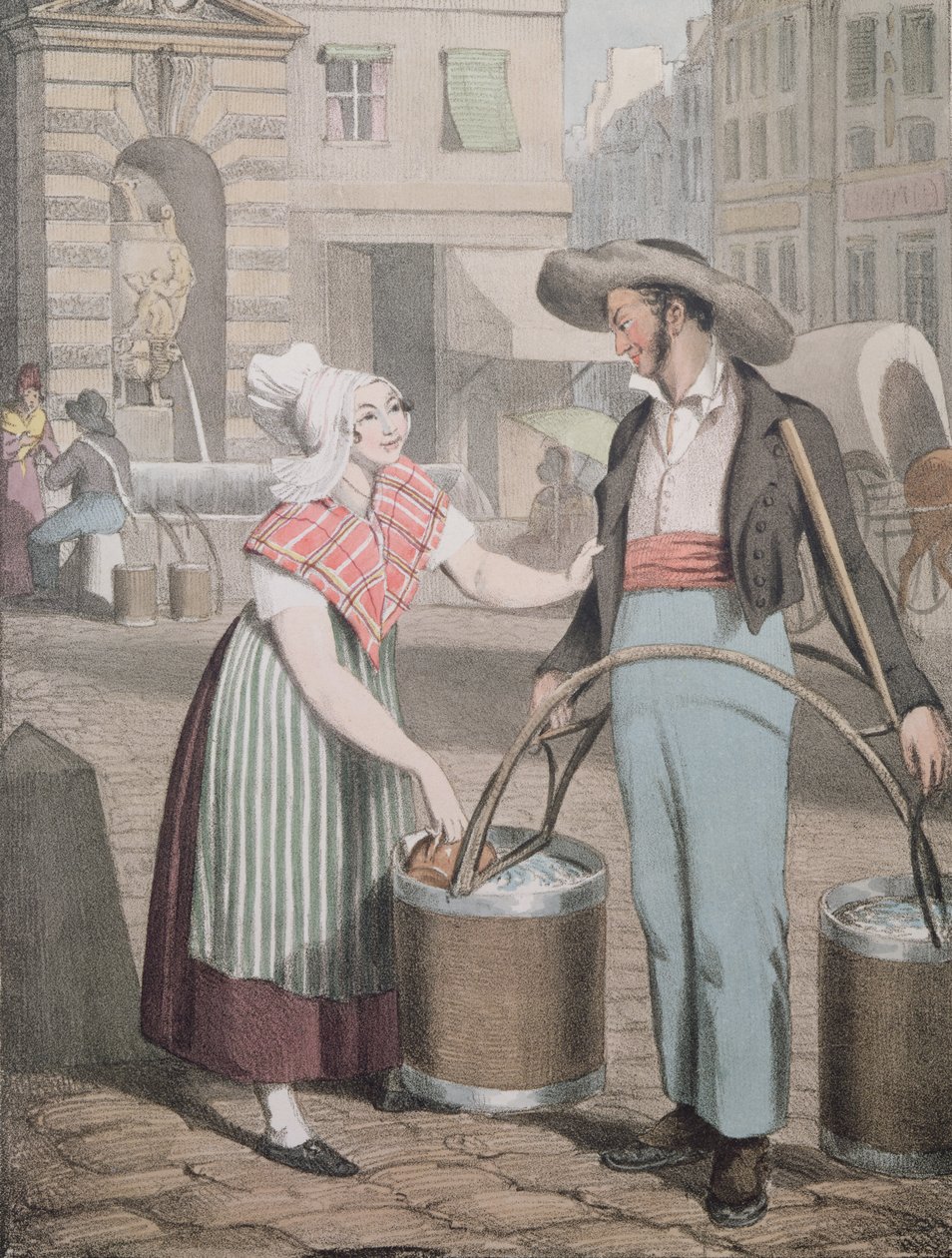 De Waterdrager, 1821 door John James Chalon