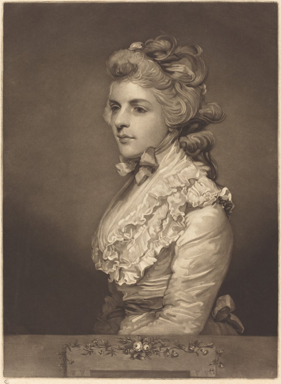 Miss Kemble in een Witte Jurk door John Jones after Sir Joshua Reynolds