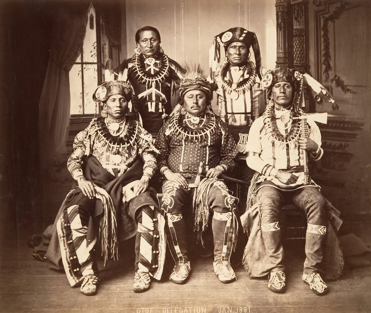 Otoe-Missouria Delegatie, 1881 door John K. Hillers.