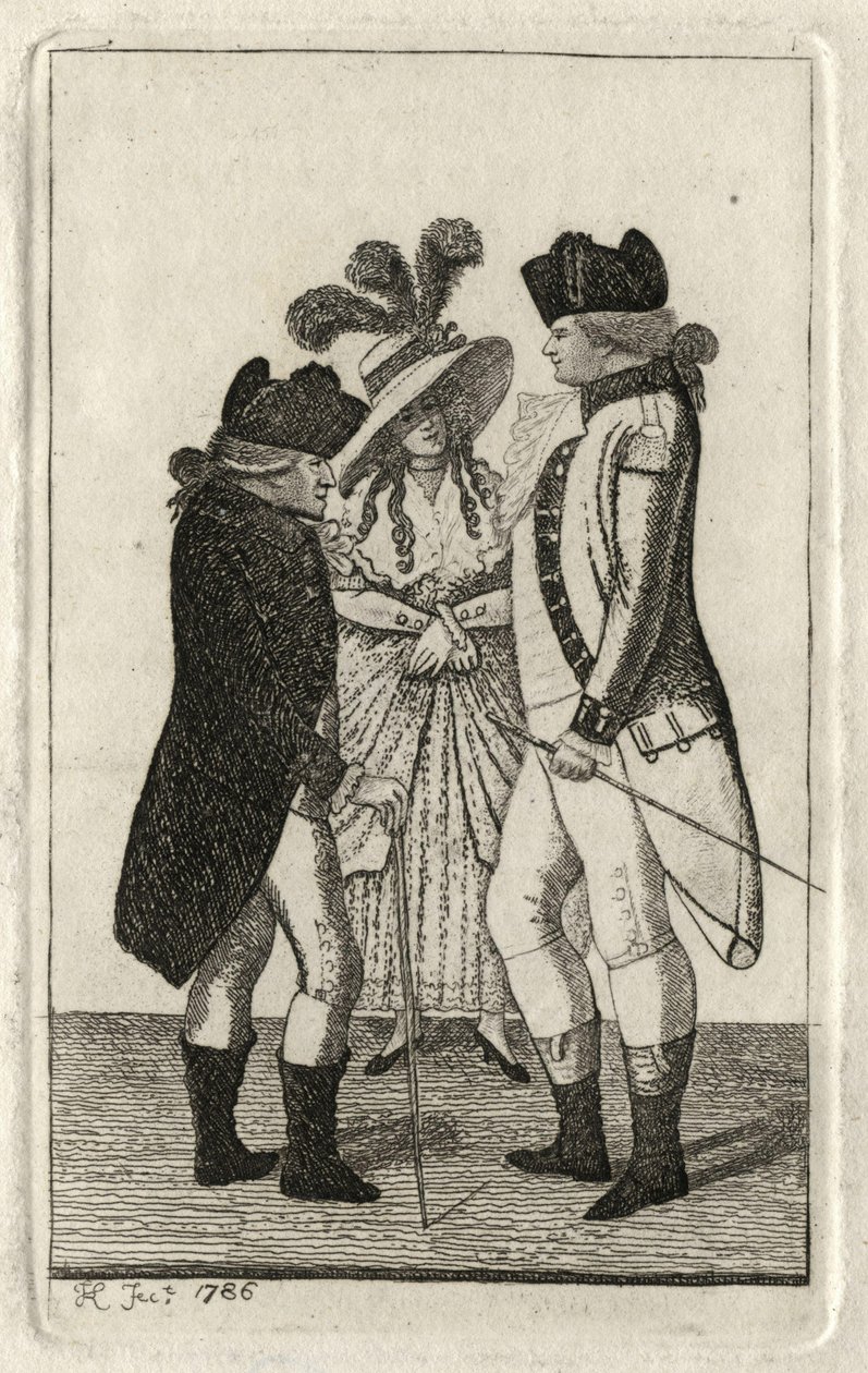 Captain Page; Captain Vicars; met een bewonderaar door John Kay door John Kay