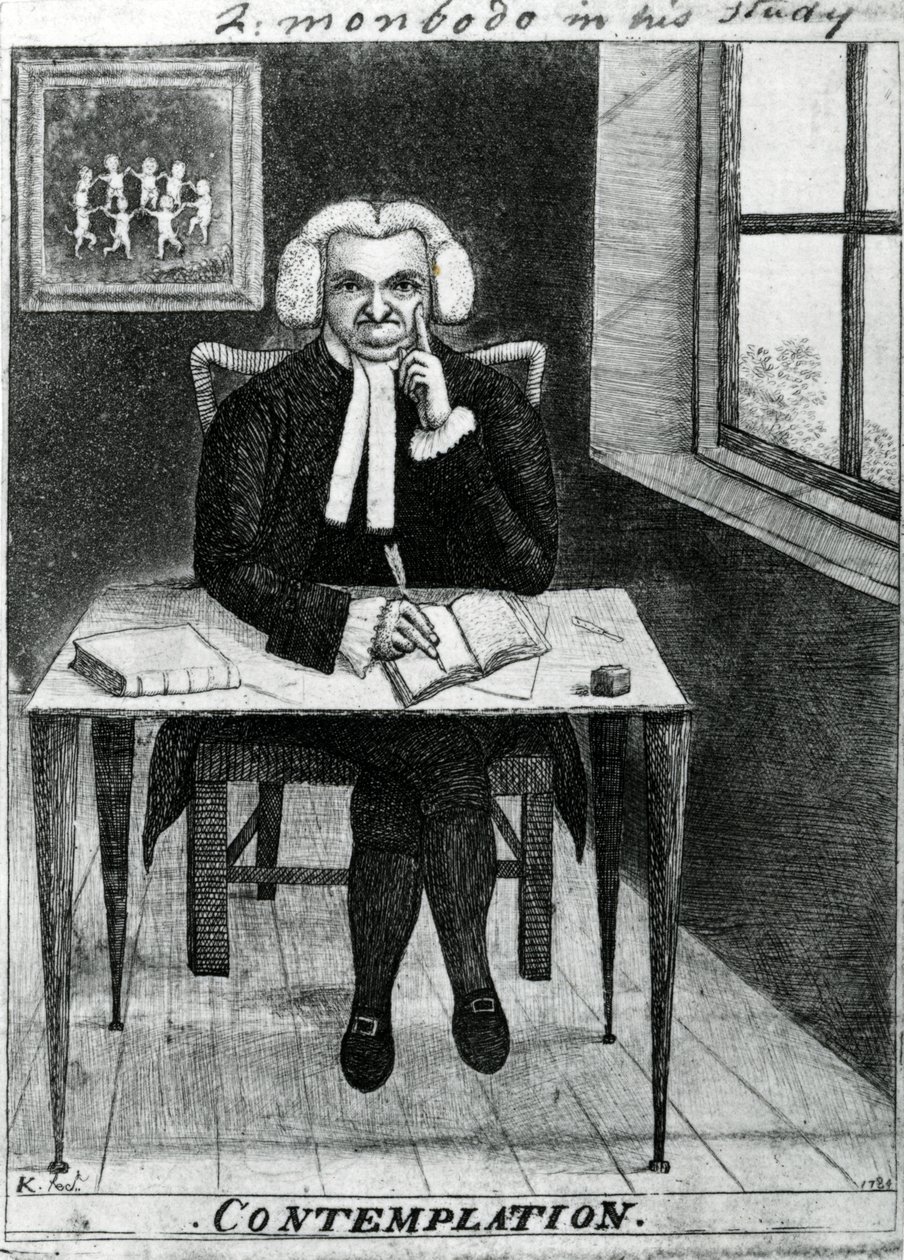 Contemplatie - Lord Monboddo in zijn studeerkamer, 1784 door John Kay