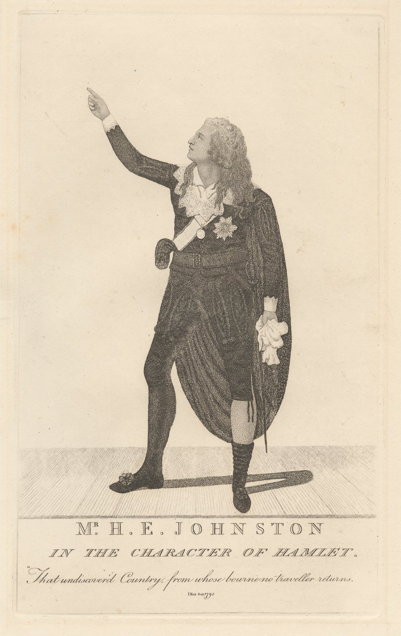 Mr. H. E. Johnston in de Rol van Hamlet door John Kay