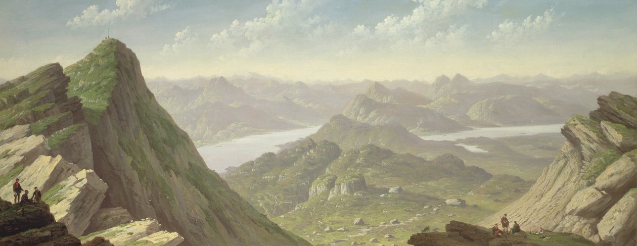 Noordwestelijk uitzicht vanaf Ben Lomond door John Knox