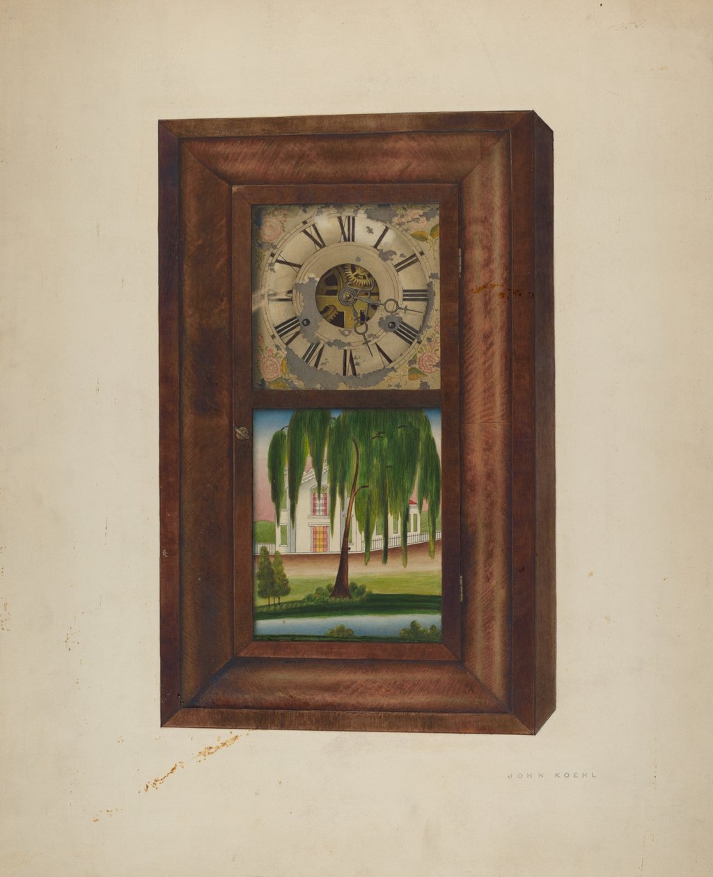 Geschilderde klok, 1940 door John Koehl