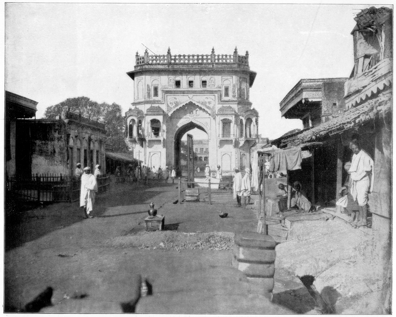 Poort naar Lucknow, India, eind 19e eeuw door John L. Stoddard