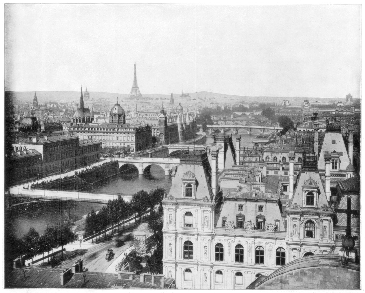 Panorama van Parijs, Frankrijk, eind 19e eeuw door John L. Stoddard