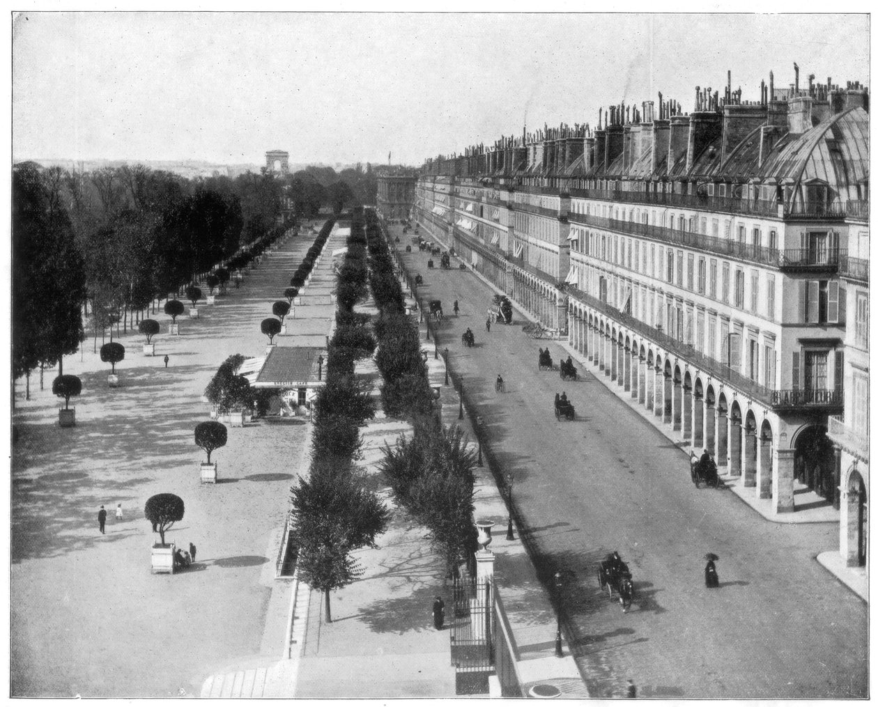 Rue de Rivoli, Parijs, eind 19e eeuw door John L. Stoddard