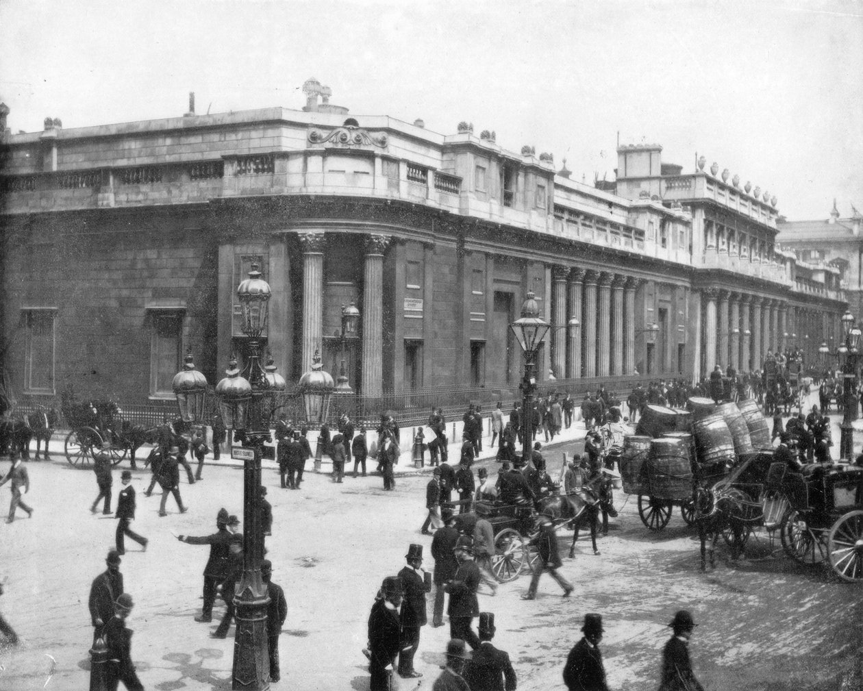 De Bank of England, Londen, eind 19e eeuw door John L. Stoddard