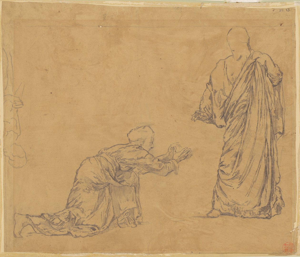 Studie voor "Christus verschijnt aan Maria" door John La Farge