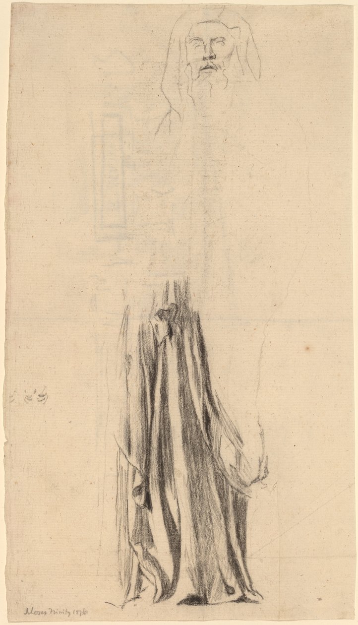 Studie voor Mozes - Trinity Church, Boston door John La Farge