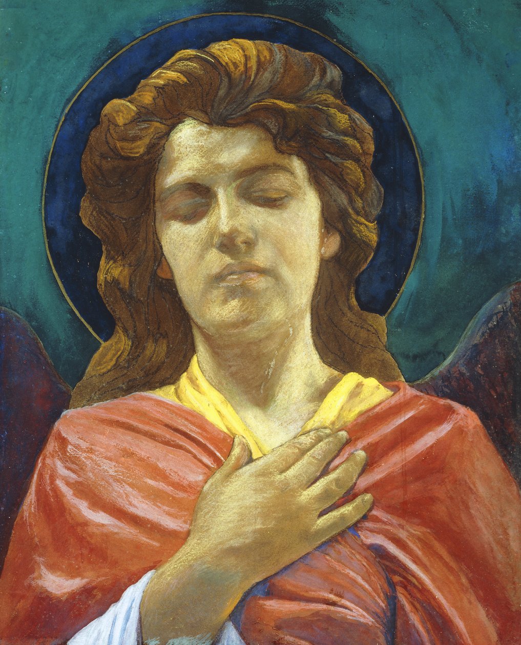 Hoofd van een engel door John La Farge or Lafarge