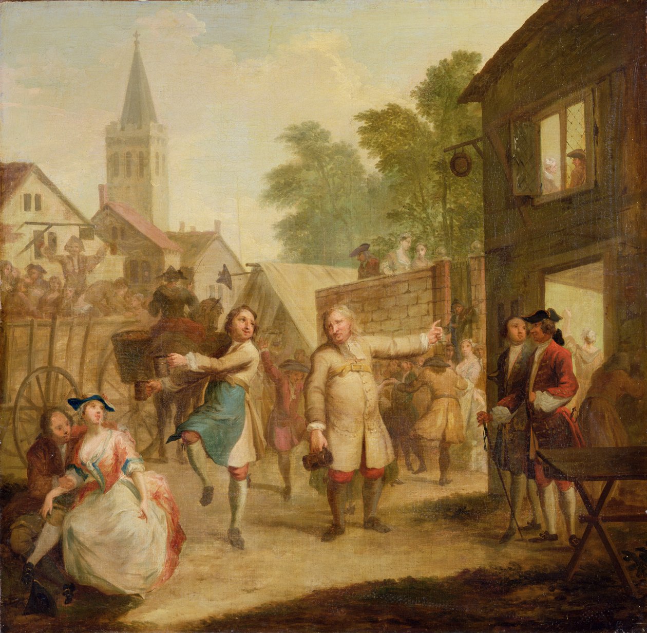 Hob blijft dansen ondanks zijn vader, c.1726 door John Laguerre