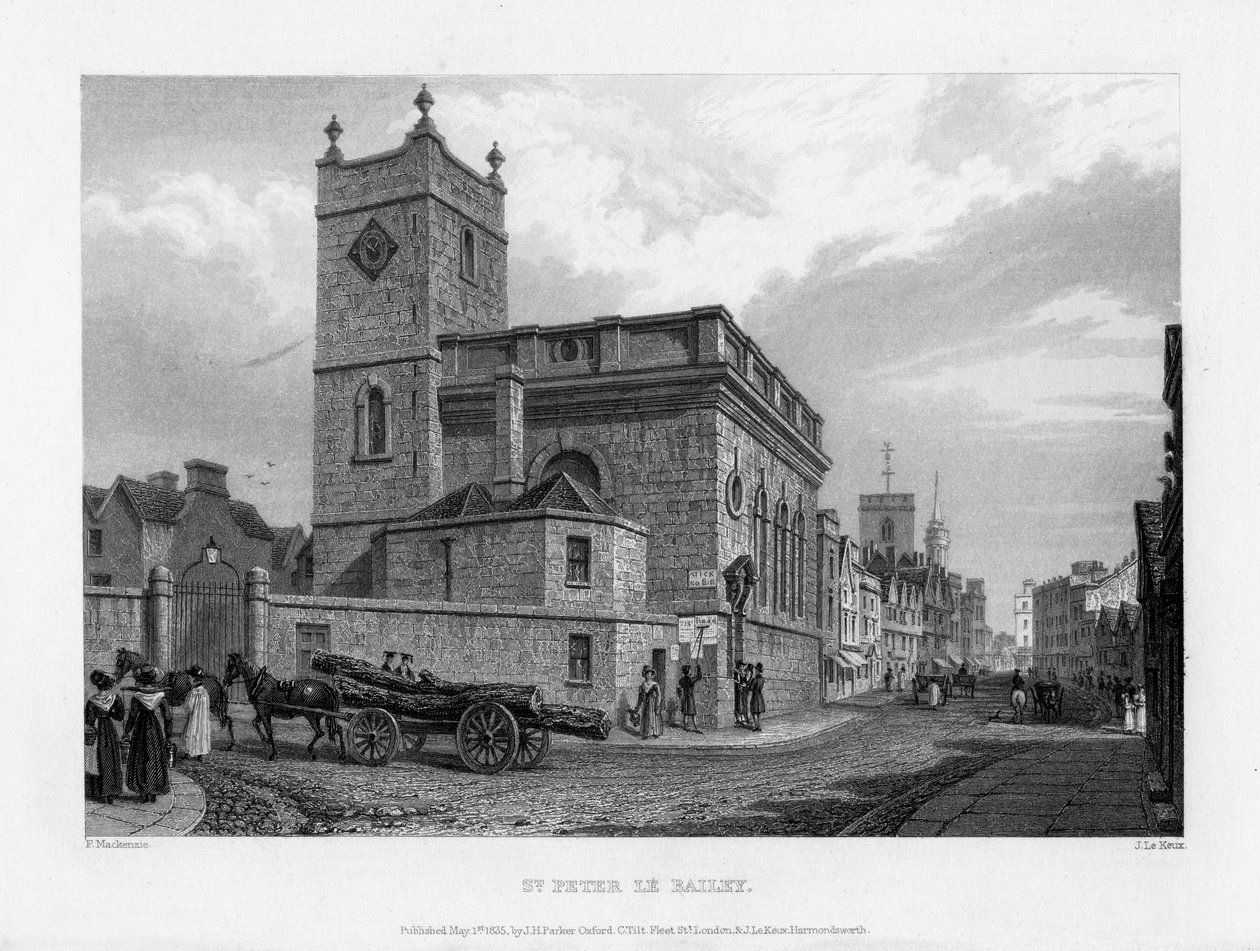 Kerk van St. Peter le Bailey, Oxford, 1835 door John Le Keux