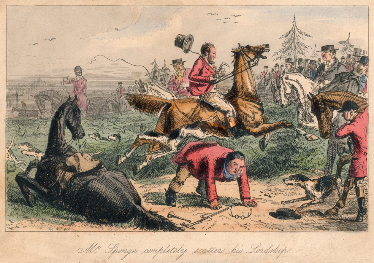 Mr. Sponge verspreidt volledig zijn Heerlijkheid, 1865 door John Leech, Hablot Knight Browne