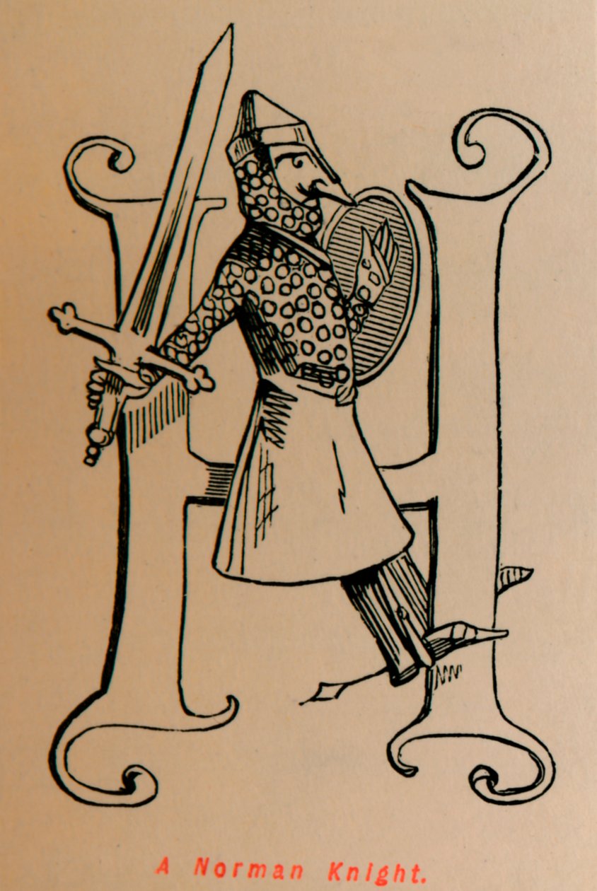 Een Normandische ridder, ca. 1860 door John Leech