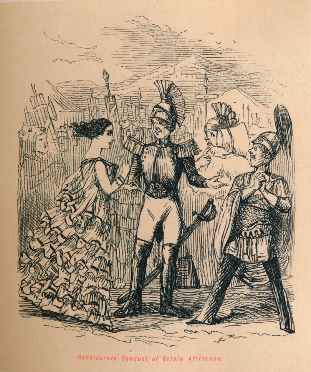 Attente houding van Scipio Africanus, 1852 door John Leech
