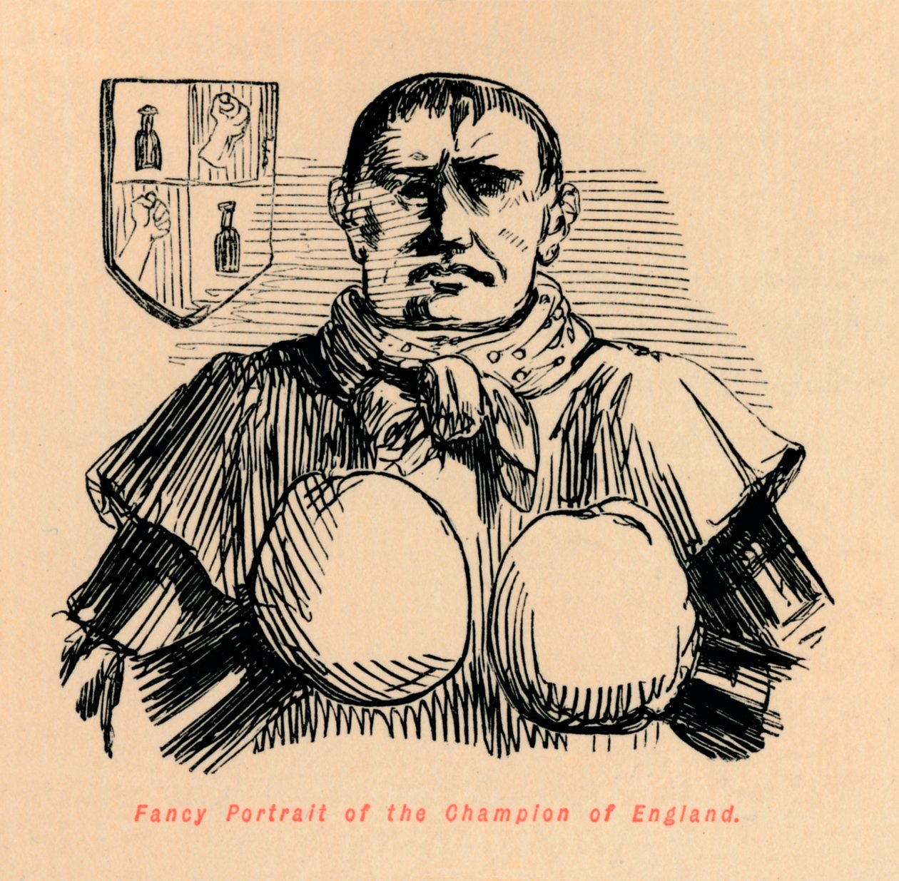 Fantasieportret van de kampioen van Engeland, c1860 door John Leech