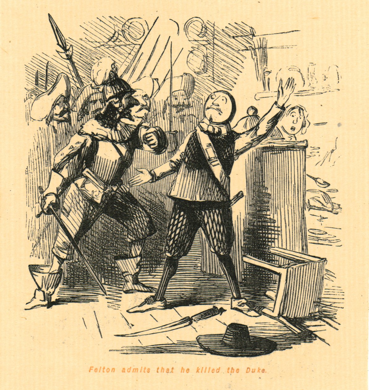 Felton geeft toe dat hij de Hertog heeft vermoord, 1897 door John Leech