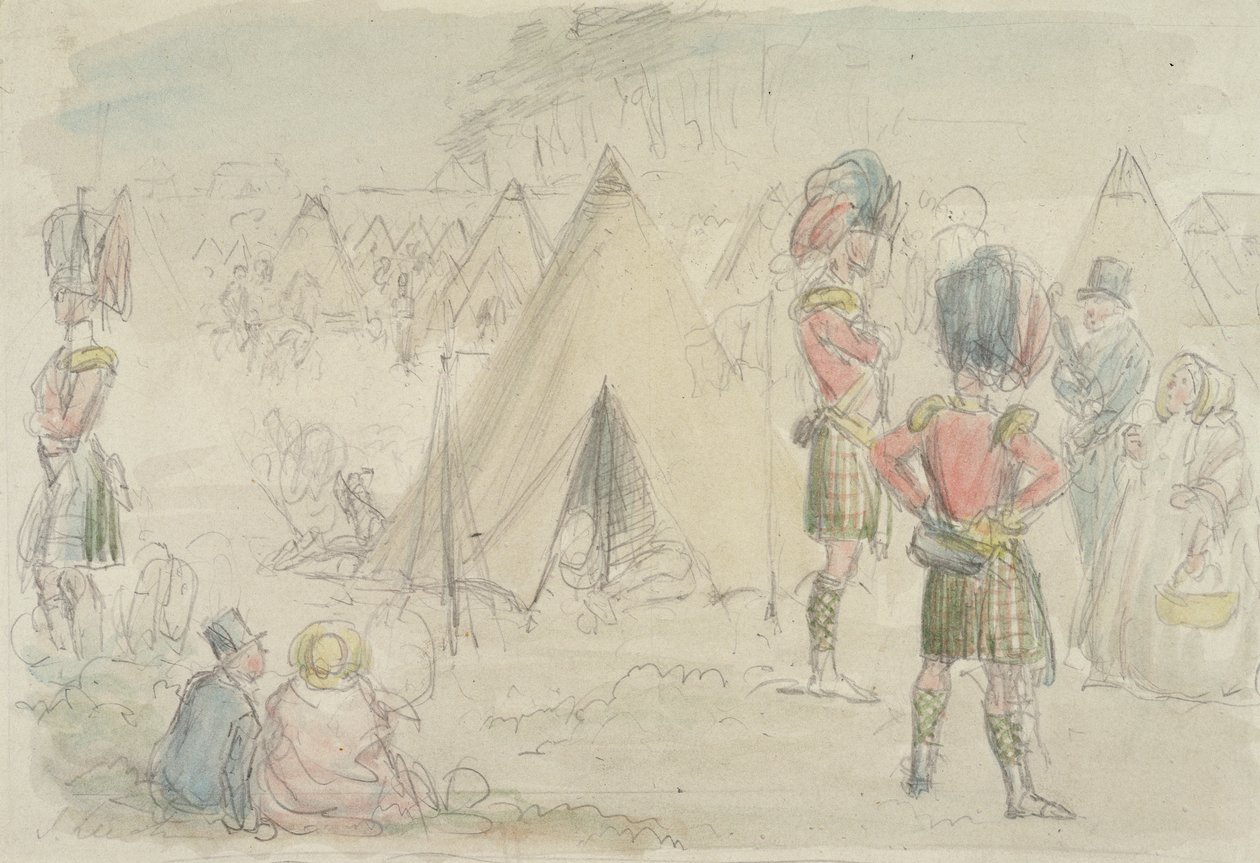 Hooglandregiment in kamp door John Leech