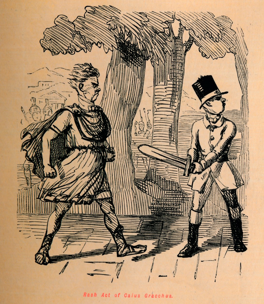 Rash Act van Gaius Gracchus, 1852 door John Leech