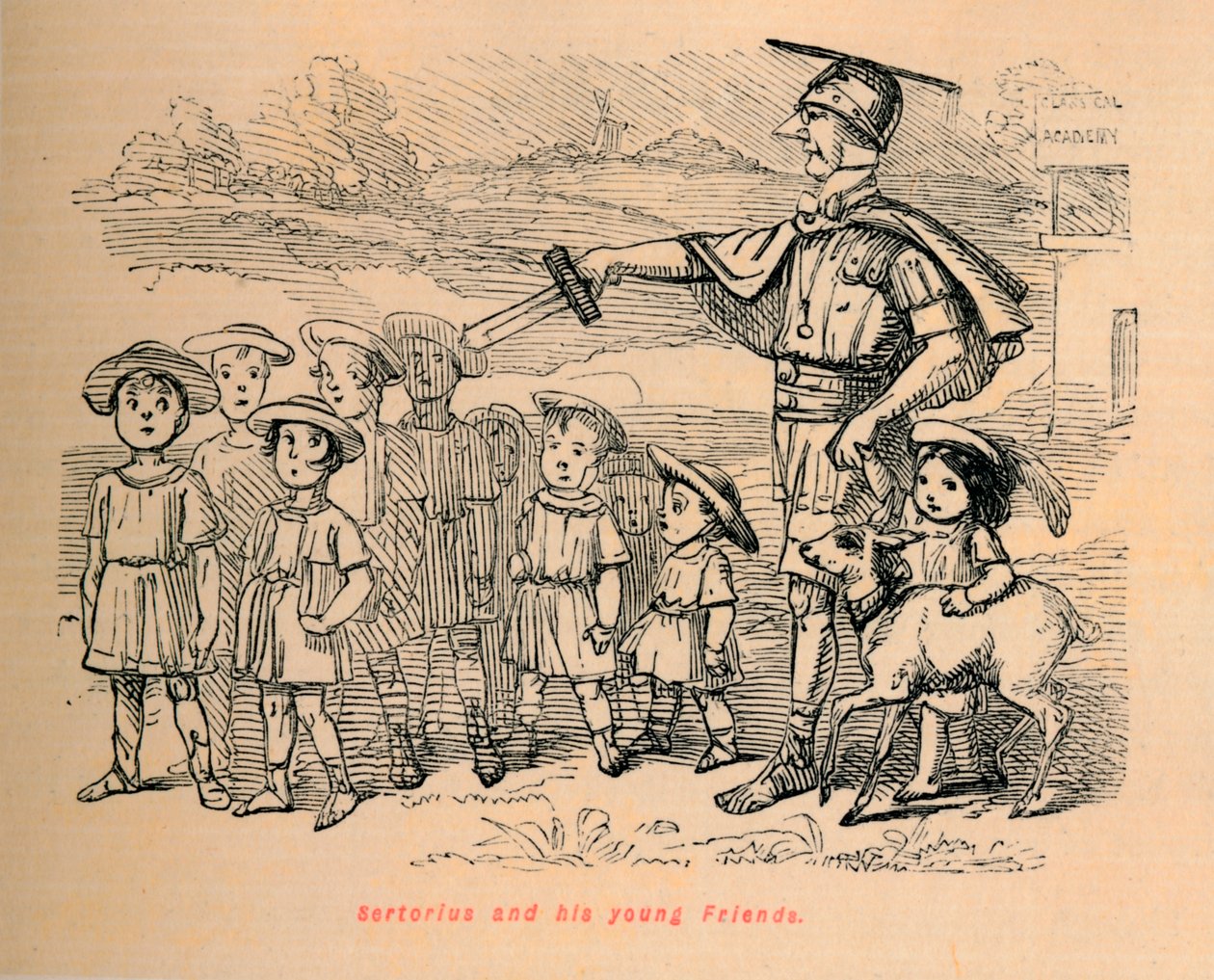 Sertorius en zijn jonge vrienden, 1852 door John Leech