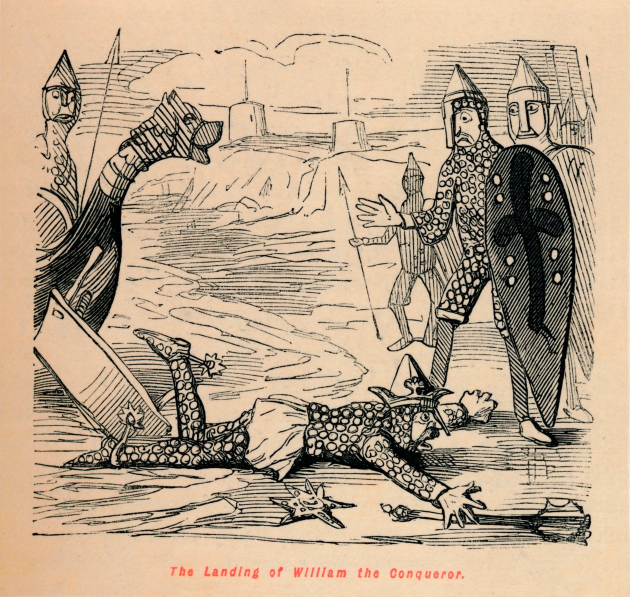 De landing van Willem de Veroveraar, c1860 door John Leech