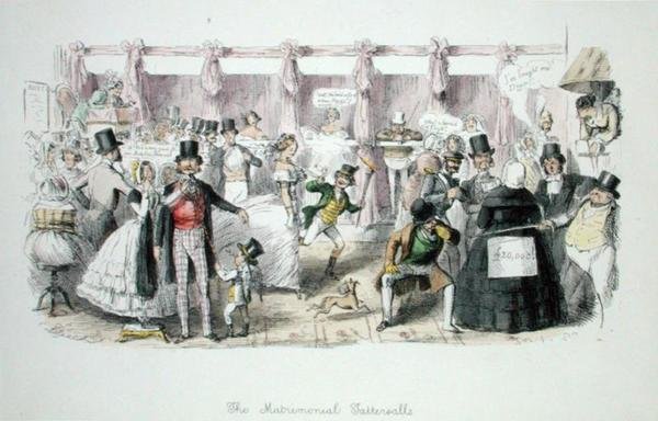 De Huwelijkse Tattersalls door John Leech